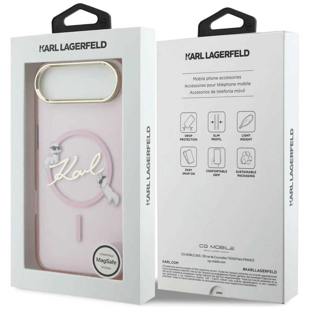 Etui Karl Lagerfeld IML Choupettes Karl Script Logo na iPhone Air - różowe – zdjęcie 8