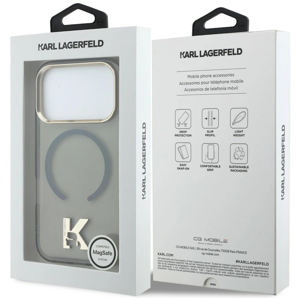 Etui Karl Lagerfeld IML K Head Logo MagSafe na iPhone 17 Pro - czarne – zdjęcie 8