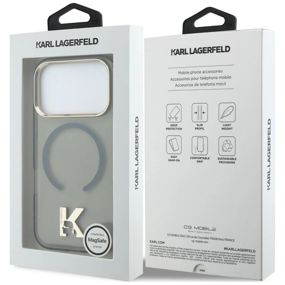 Etui Karl Lagerfeld IML K Head Logo MagSafe na iPhone 17 Pro Max - czarne – zdjęcie 8