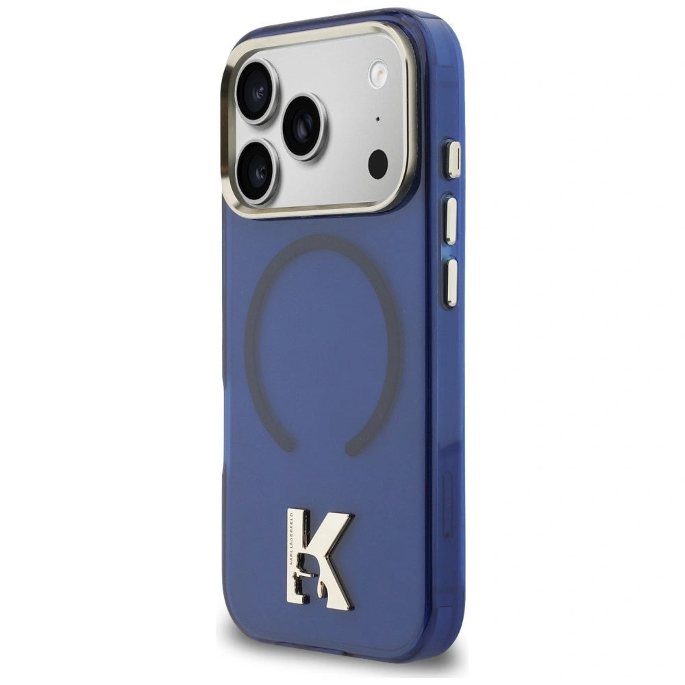 Etui Karl Lagerfeld IML K Head Logo MagSafe na iPhone 17 Pro - niebieskie – zdjęcie 2