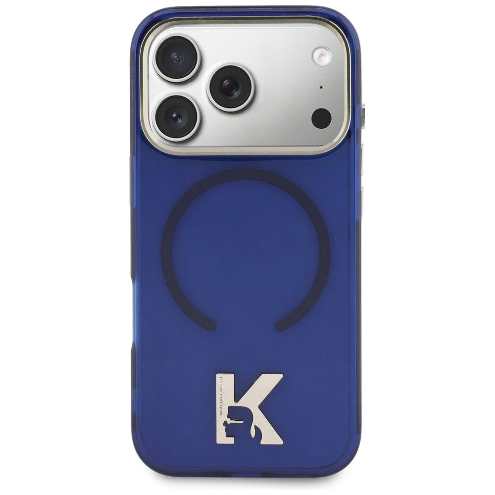 Etui Karl Lagerfeld IML K Head Logo MagSafe na iPhone 17 Pro - niebieskie – zdjęcie 3