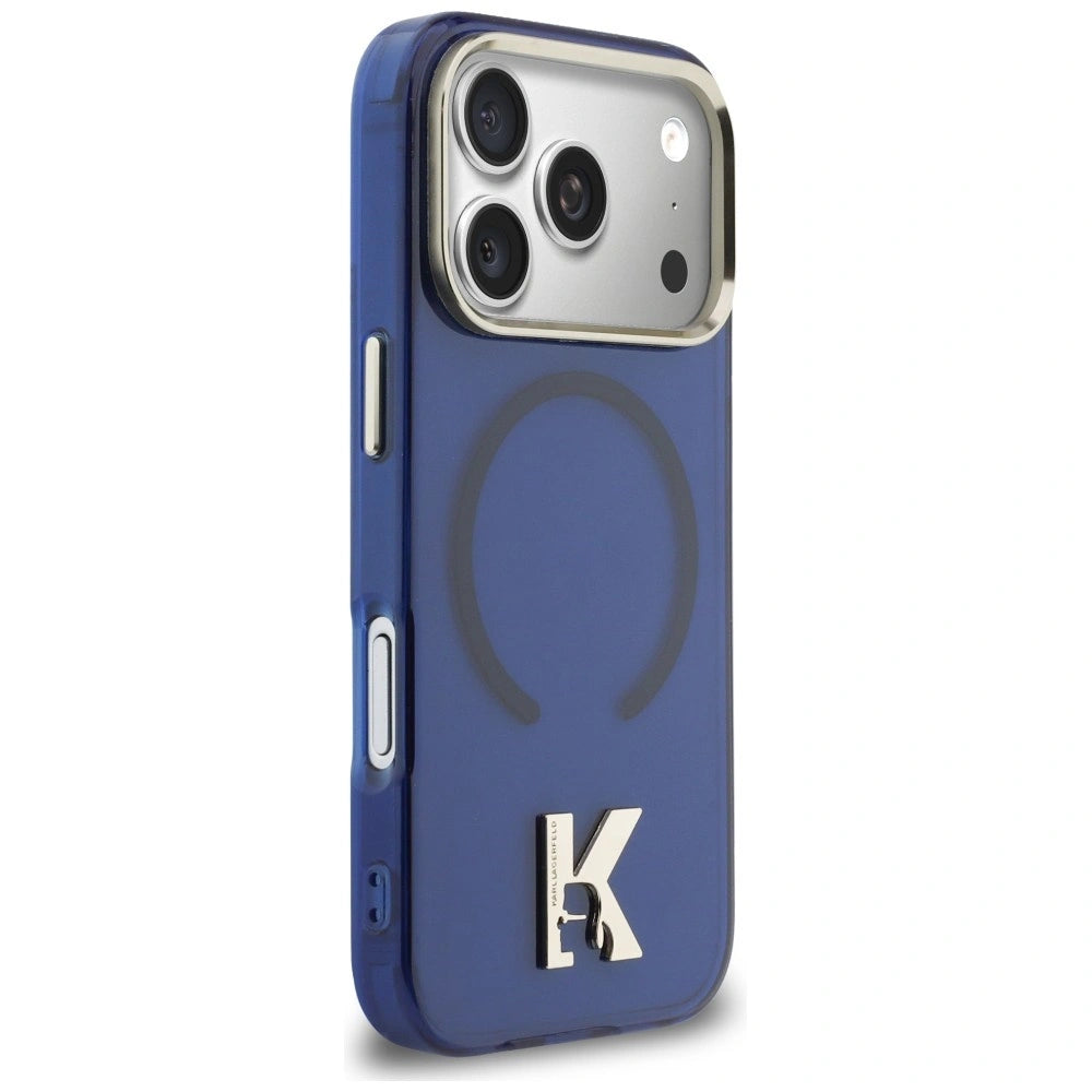 Etui Karl Lagerfeld IML K Head Logo MagSafe na iPhone 17 Pro - niebieskie – zdjęcie 4