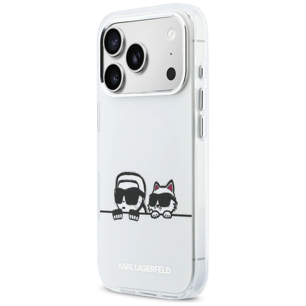 Etui Karl Lagerfeld IML Karl & Choupette Peekaboo na iPhone 17 Pro - białe – zdjęcie 2