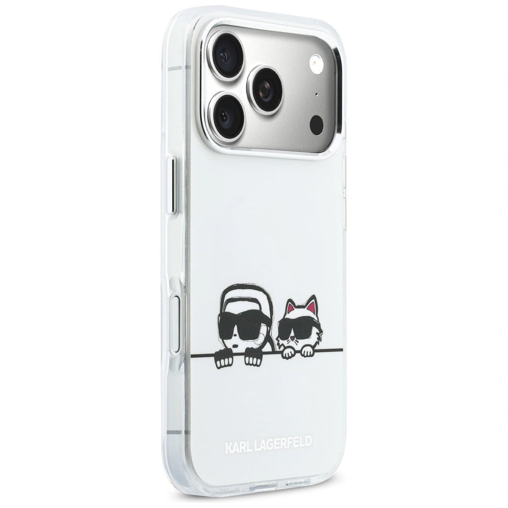 Etui Karl Lagerfeld IML Karl & Choupette Peekaboo na iPhone 17 Pro - białe – zdjęcie 4
