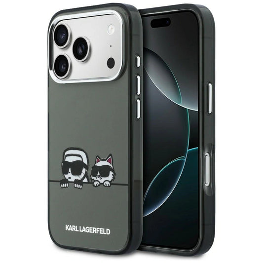 Etui Karl Lagerfeld IML Karl & Choupette na iPhone 17 Pro - czarne