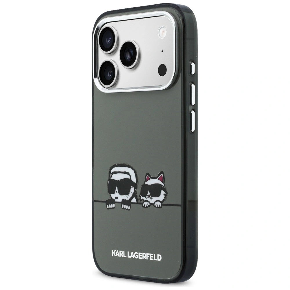 Etui Karl Lagerfeld IML Karl & Choupette na iPhone 17 Pro - czarne – zdjęcie 2