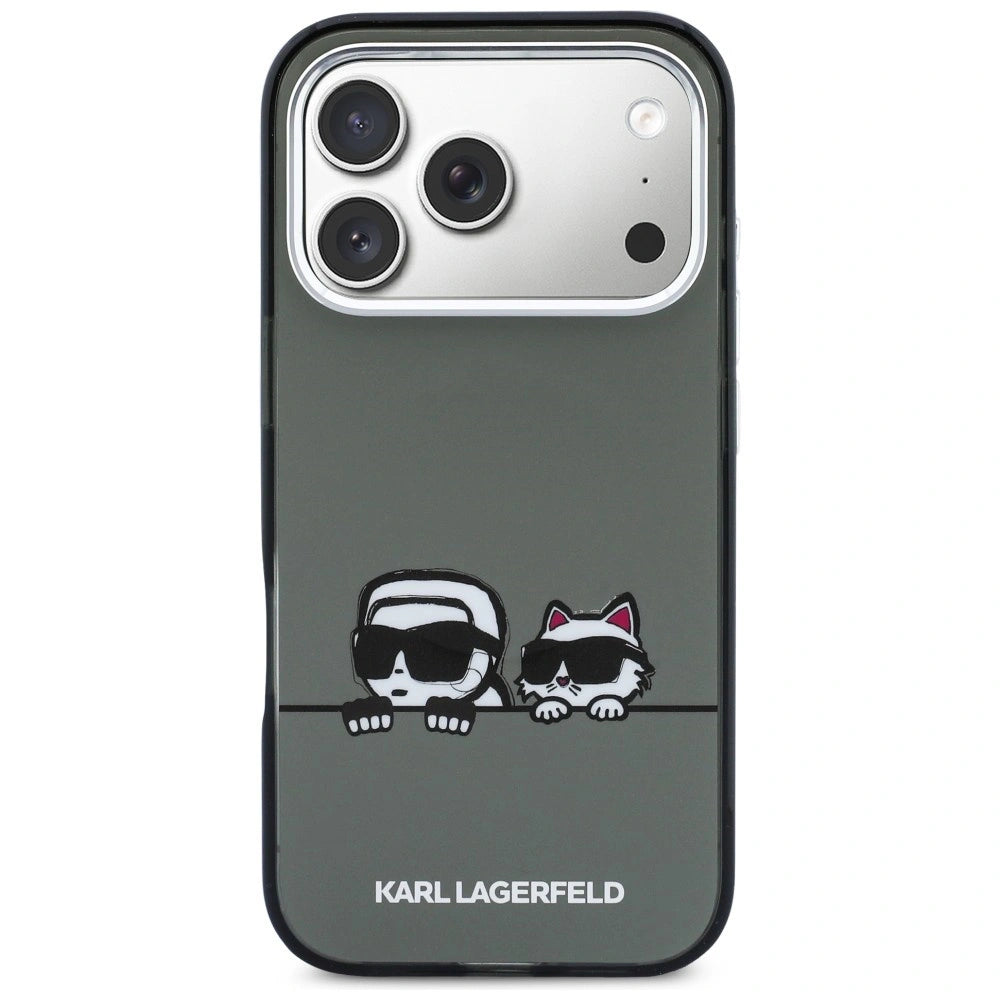 Etui Karl Lagerfeld IML Karl & Choupette na iPhone 17 Pro - czarne – zdjęcie 3