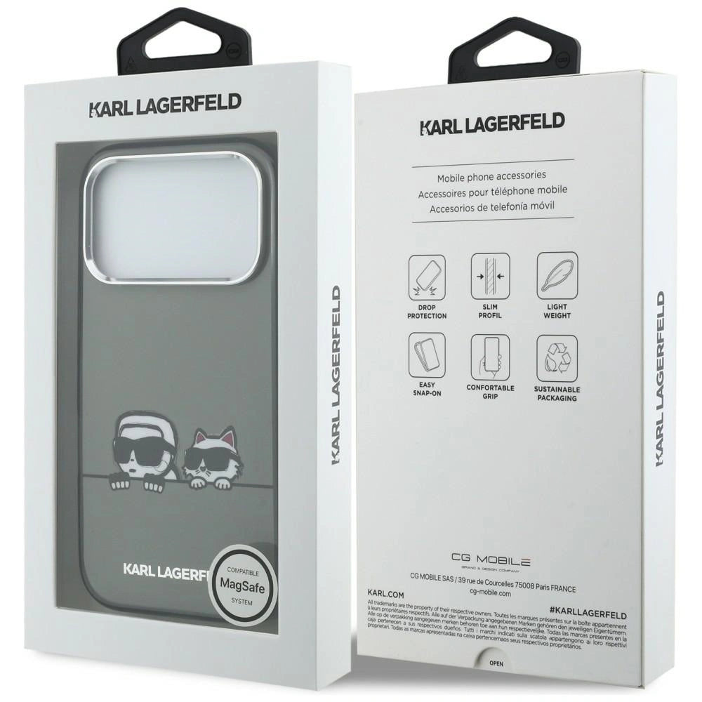Etui Karl Lagerfeld IML Karl & Choupette na iPhone 17 Pro Max - czarne – zdjęcie 8