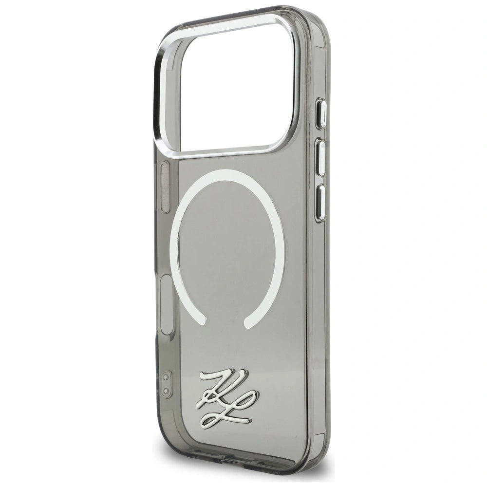 Etui Karl Lagerfeld IML KL Script Logo MagSafe na iPhone 17 Pro - czarne – zdjęcie 6