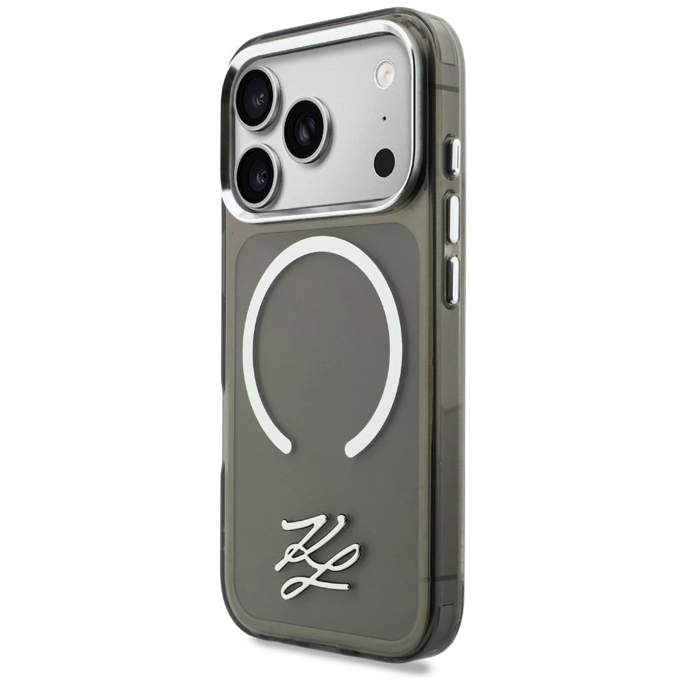 Etui Karl Lagerfeld IML KL Script Logo na iPhone 17 Pro Max - czarne – zdjęcie 2
