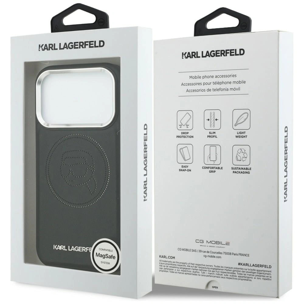 Etui Karl Lagerfeld K Head Point Logo MagSafe na iPhone 17 Pro - czarne – zdjęcie 8