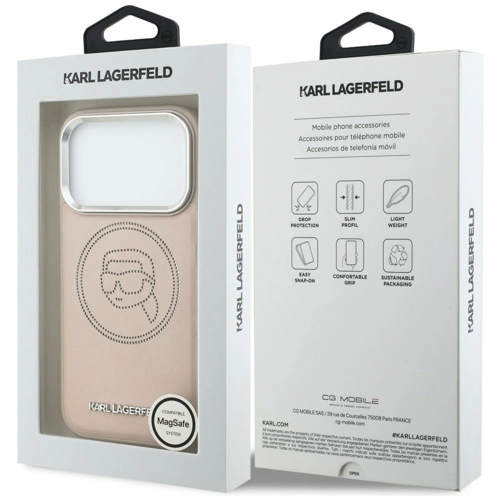 Etui Karl Lagerfeld K Head Point Logo MagSafe na iPhone 17 Pro - różowe – zdjęcie 8