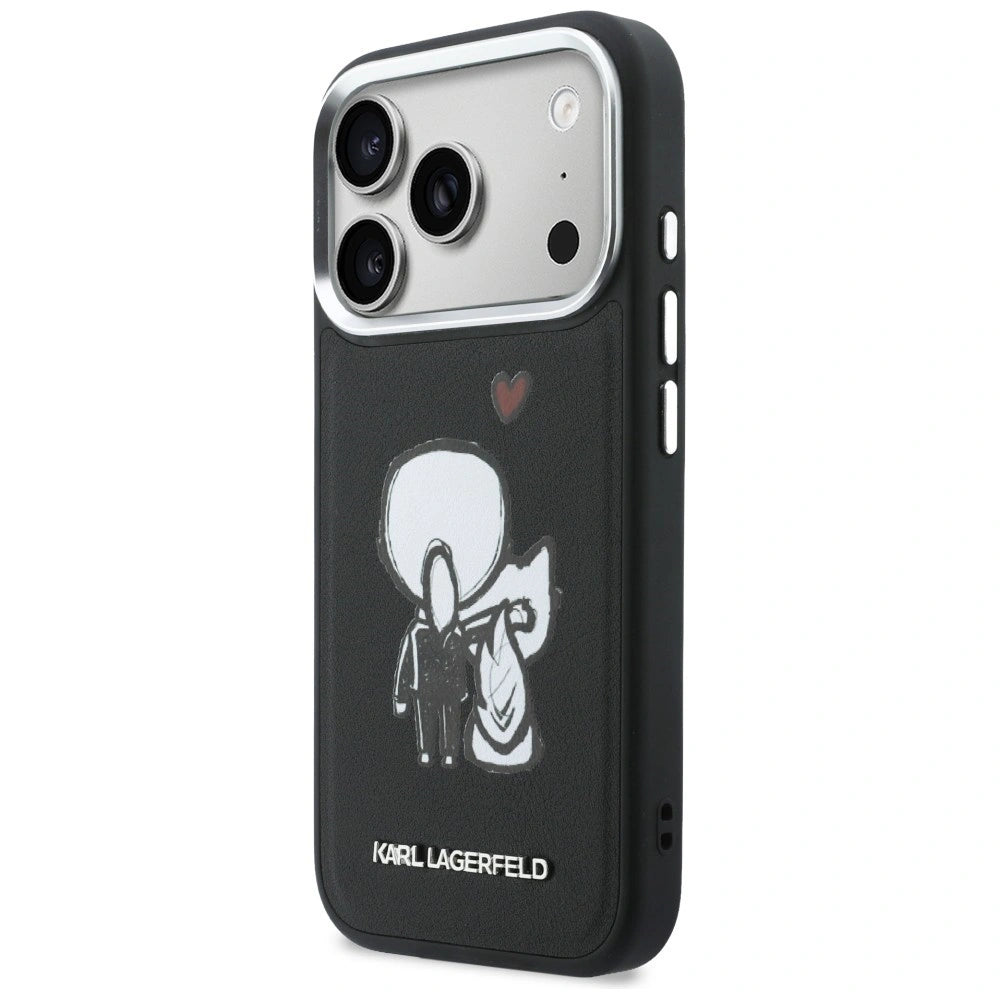 Etui Karl Lagerfeld Karl & Choupette Back na iPhone 17 Pro Max - czarne – zdjęcie 2