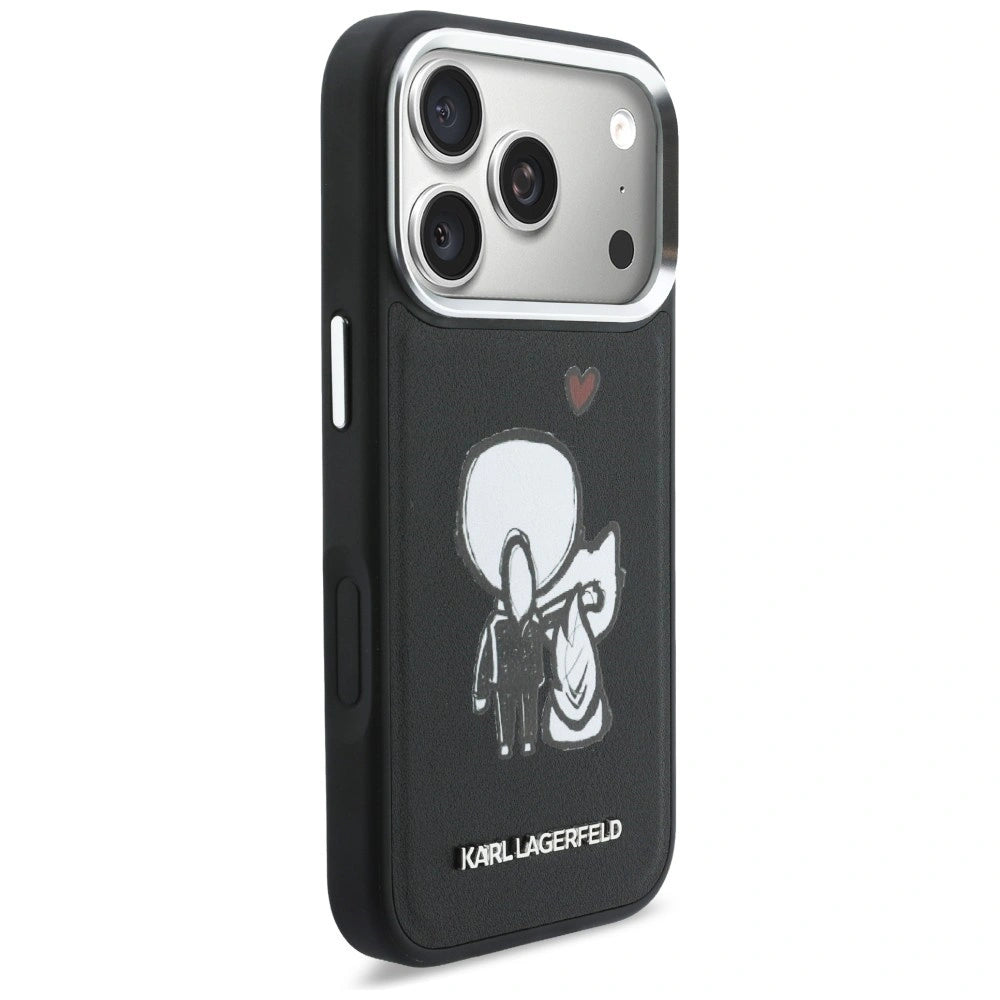 Etui Karl Lagerfeld Karl & Choupette Back na iPhone 17 Pro Max - czarne – zdjęcie 4