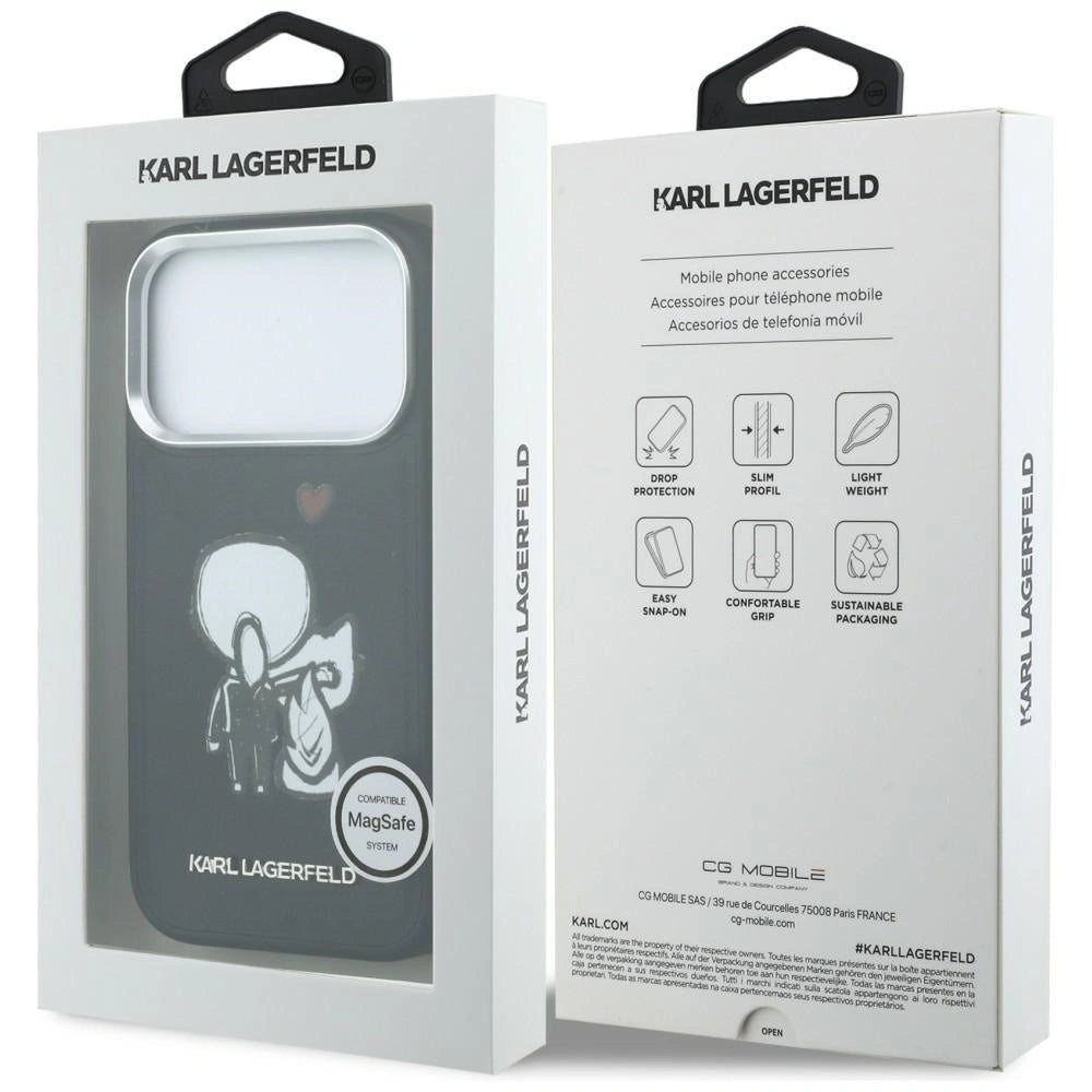 Etui Karl Lagerfeld Karl & Choupette Back na iPhone 17 Pro Max - czarne – zdjęcie 8