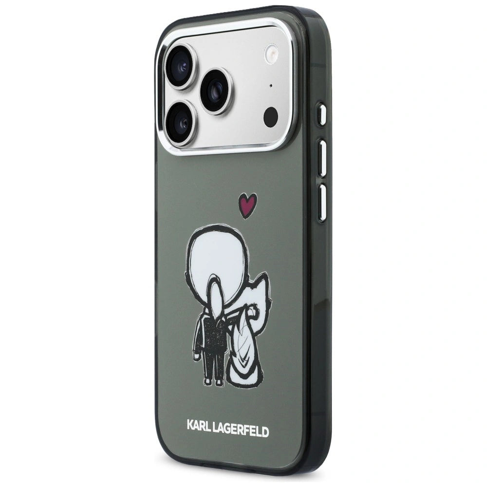 Etui Karl Lagerfeld Karl & Choupette Back MagSafe na iPhone 17 Pro - czarne – zdjęcie 2