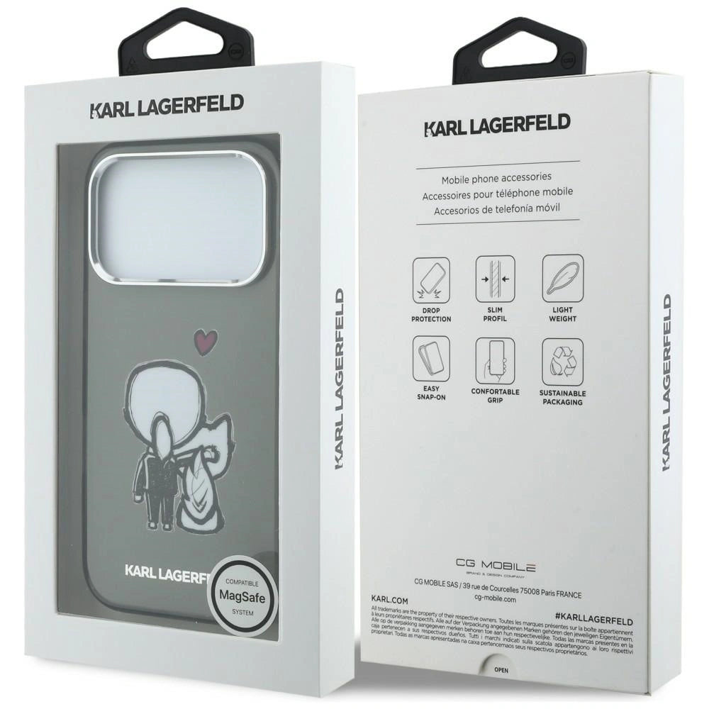 Etui Karl Lagerfeld Karl & Choupette Back MagSafe na iPhone 17 Pro - czarne – zdjęcie 8