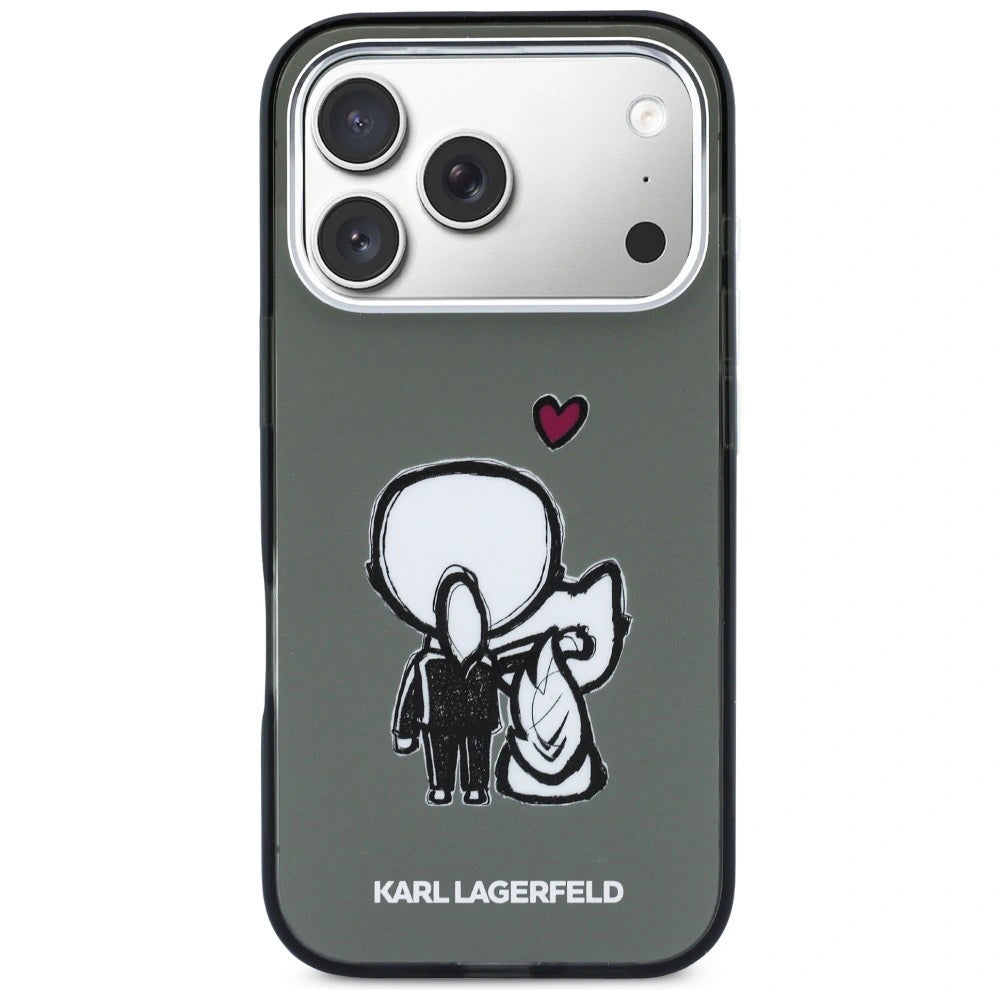 Etui Karl Lagerfeld Karl & Choupette Back na iPhone 17 Pro Max - czarne – zdjęcie 3