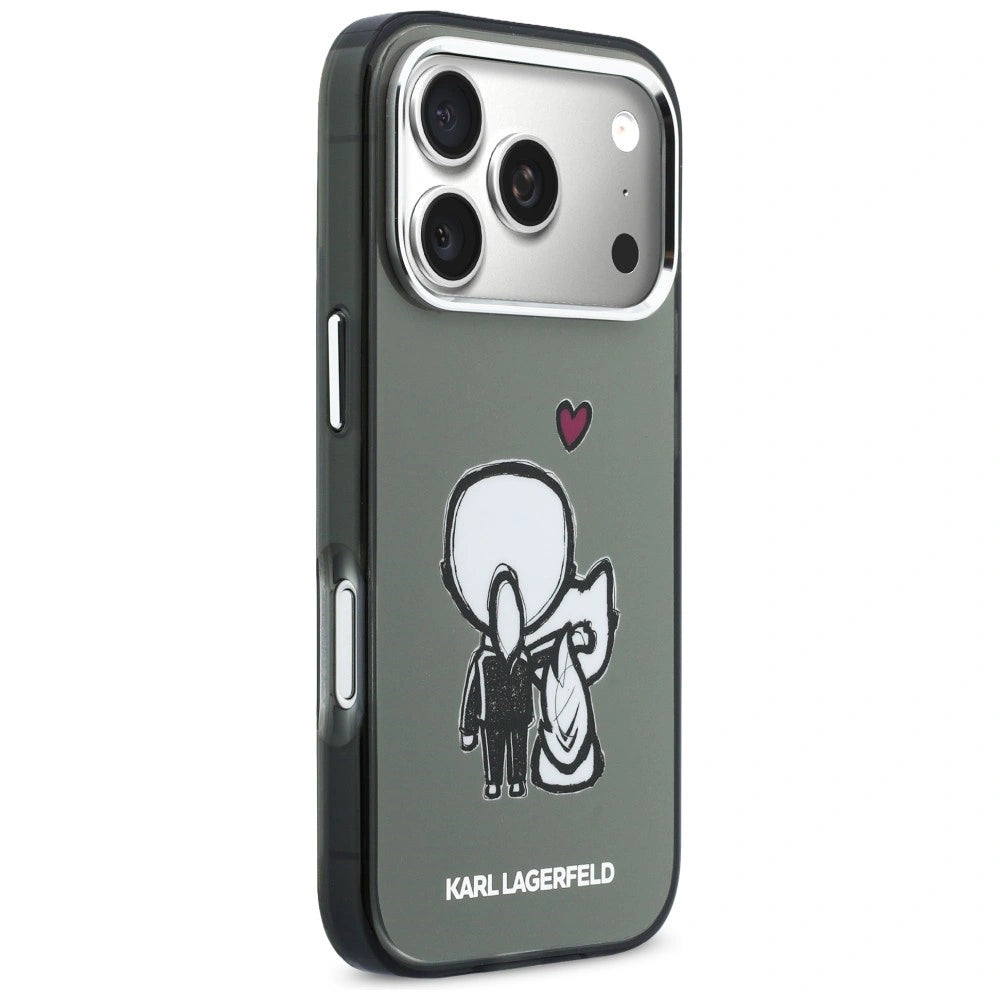 Etui Karl Lagerfeld Karl & Choupette Back na iPhone 17 Pro Max - czarne – zdjęcie 4