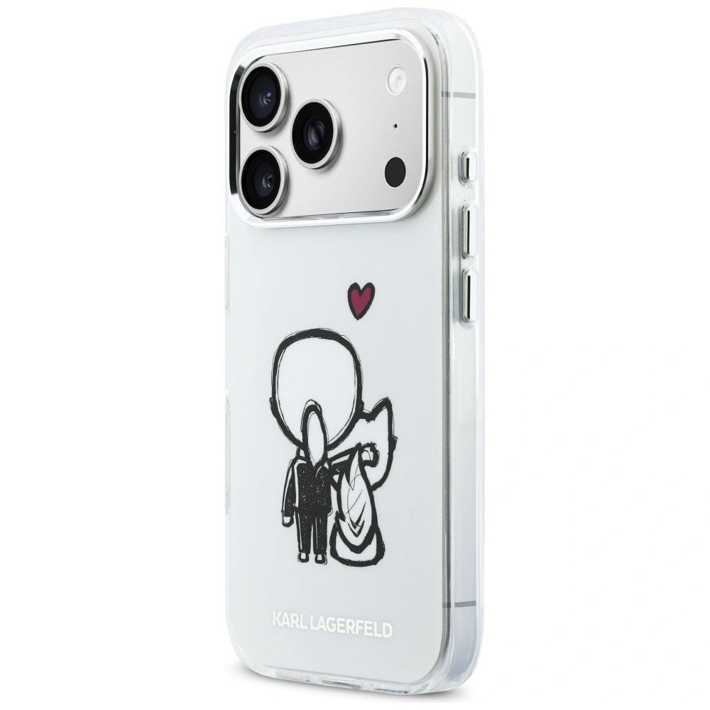 Etui Karl Lagerfeld Karl & Choupette Back na iPhone 17 Pro - przezroczyste – zdjęcie 2