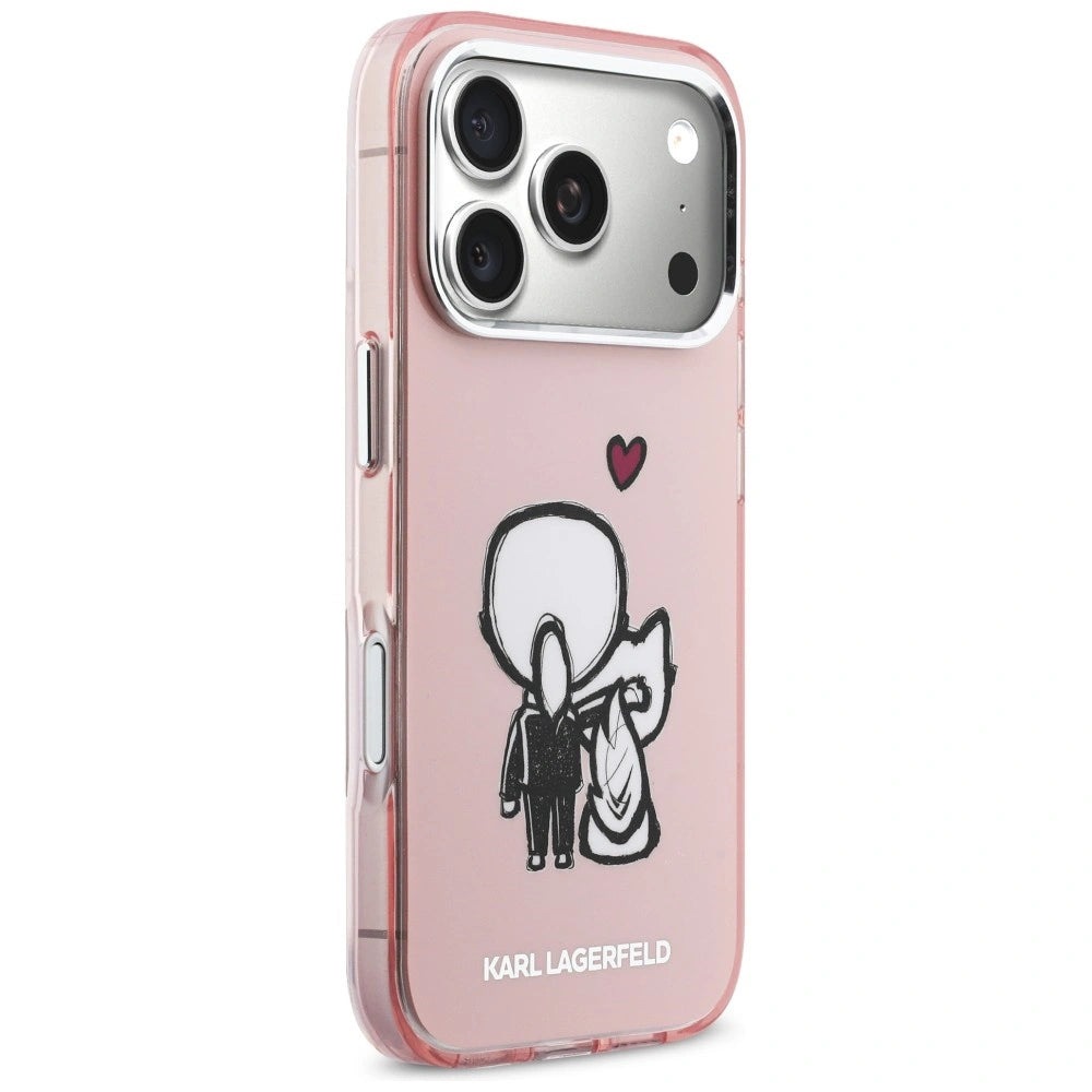 Etui Karl Lagerfeld Karl & Choupette Back MagSafe na iPhone 17 Pro - różowe – zdjęcie 4