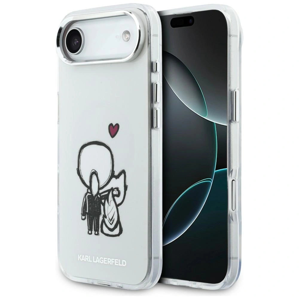 Etui Karl Lagerfeld Karl & Choupette Back na iPhone Air - przezroczyste