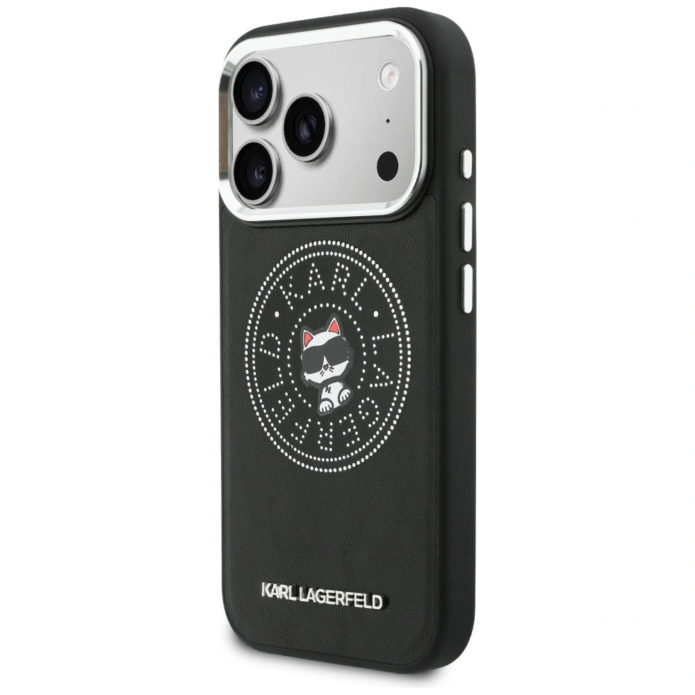 Etui Karl Lagerfeld Point & Choupette Sketch na iPhone 17 Pro - czarne – zdjęcie 2