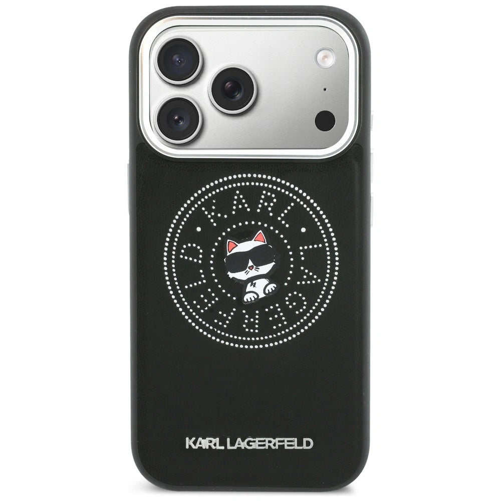 Etui Karl Lagerfeld Point & Choupette Sketch na iPhone 17 Pro - czarne – zdjęcie 3