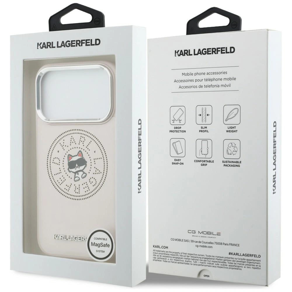 Etui Karl Lagerfeld Point & Choupette Sketch na iPhone 17 Pro Max - różowe – zdjęcie 8