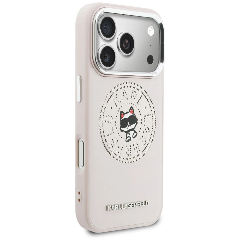 Etui Karl Lagerfeld Point & Choupette Sketch na iPhone 17 Pro - różowe – zdjęcie 4