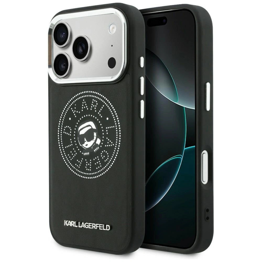 Etui Karl Lagerfeld Point & Karl Sketch MagSafe na iPhone 17 Pro - czarne