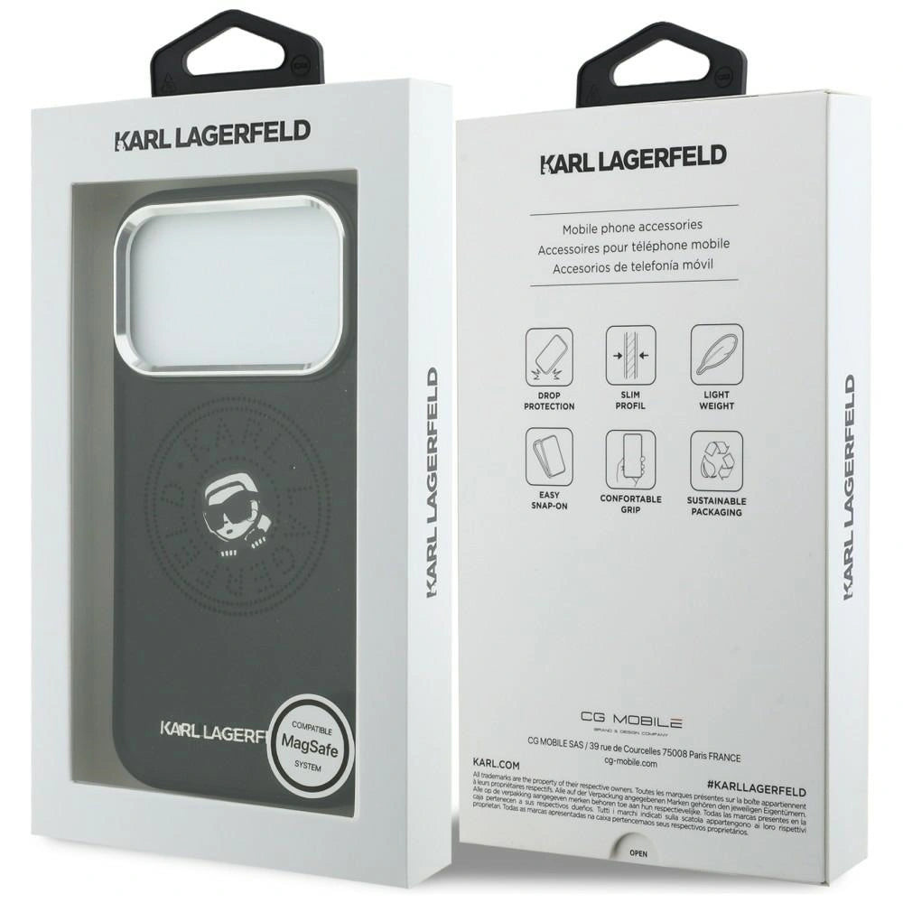 Etui Karl Lagerfeld Point & Karl Sketch MagSafe na iPhone 17 Pro - czarne – zdjęcie 8