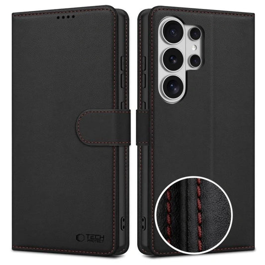 Etui Tech-Protect Wallet na Samsung Galaxy S26 Ultra - czarno-czerwone