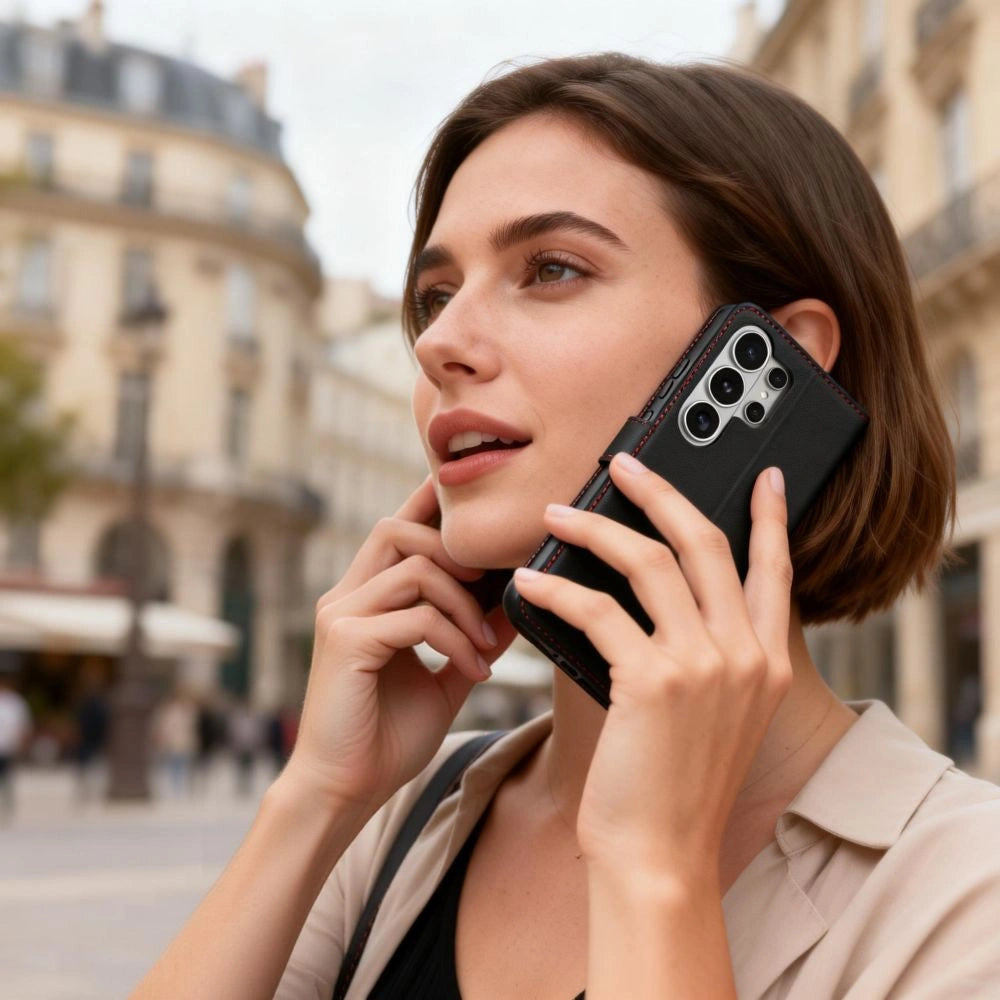 Etui Tech-Protect Wallet na Samsung Galaxy S26 Ultra - czarno-czerwone – zdjęcie 7