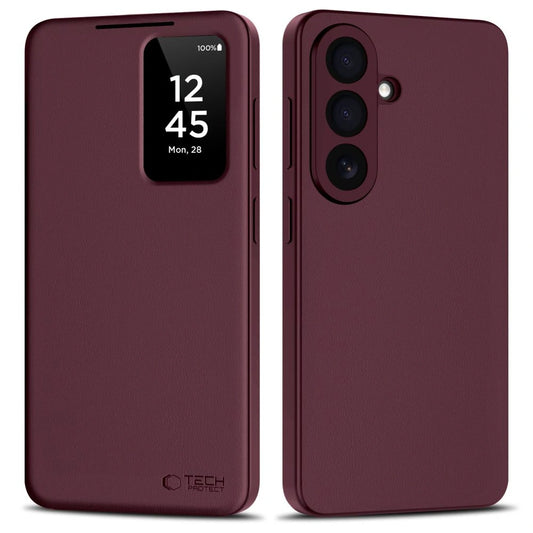 Etui Tech-Protect Wallet na Samsung Galaxy S26+ - bordowe