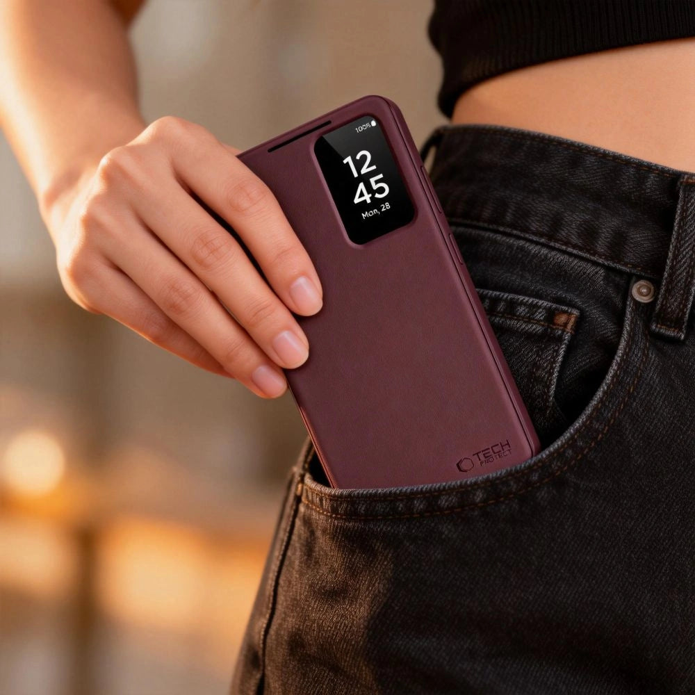 Etui Tech-Protect Wallet na Samsung Galaxy S26+ - bordowe – zdjęcie 6