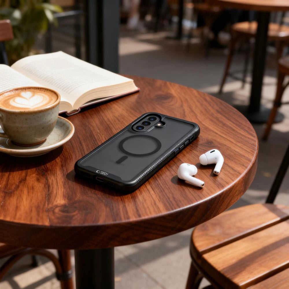 Etui Tech-Protect Defense MagSafe na Samsung Galaxy A57 5G - czarne – zdjęcie 4