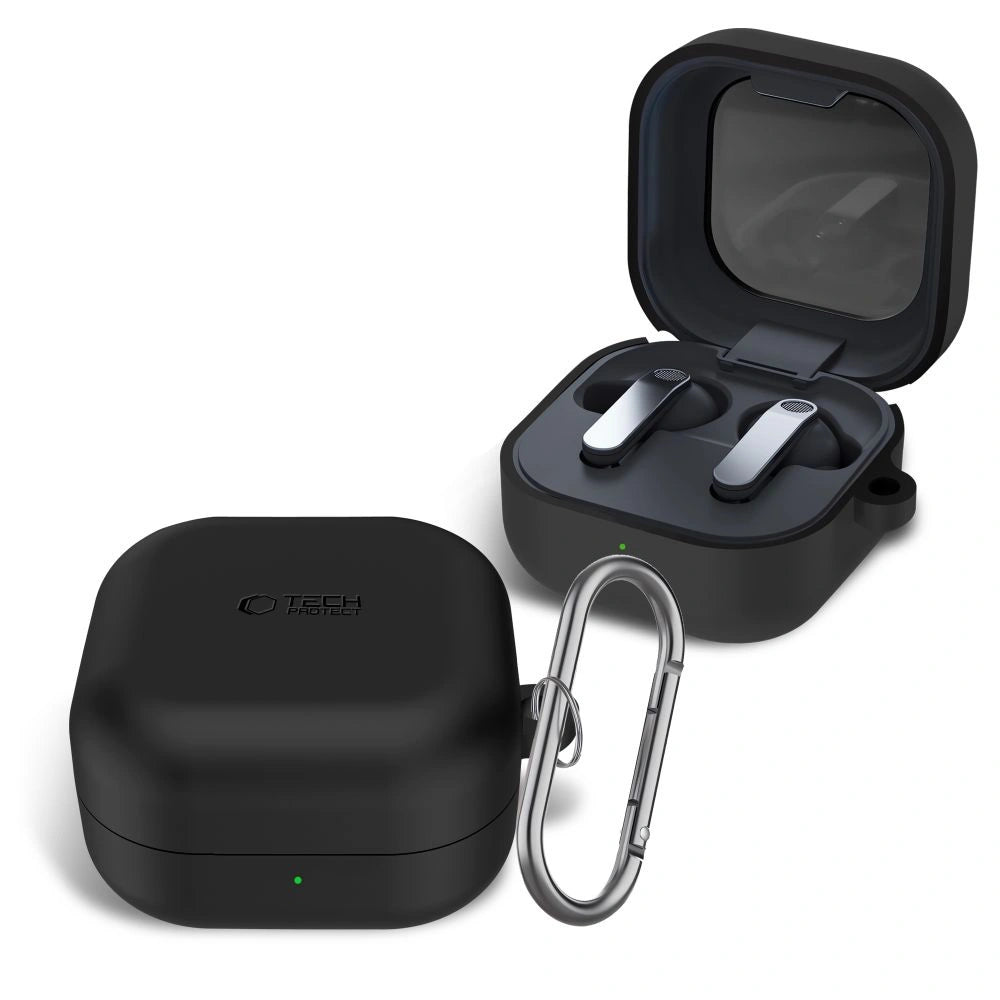 Etui Tech-Protect Silicone Hook na Samsung Galaxy Buds 4 / 4 Pro - czarne – zdjęcie 2