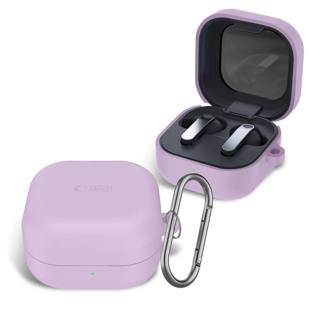 Etui Tech-Protect Silicone na Samsung Galaxy Buds 4 / 4 Pro - fioletowe – zdjęcie 3