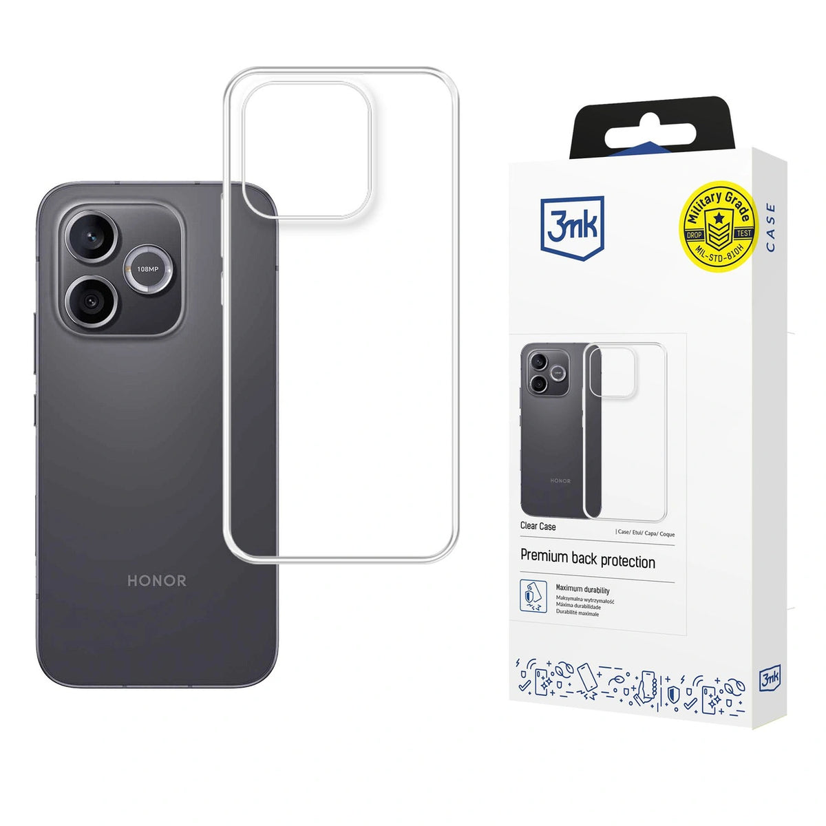 Etui 3mk Clear Case na Honor 600 Lite - przezroczyste