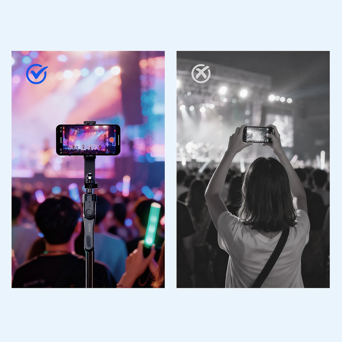 Selfie stick na telefon kamerę aparat z obrotem 360 stopni Bluetooth 5.2 – zdjęcie 2