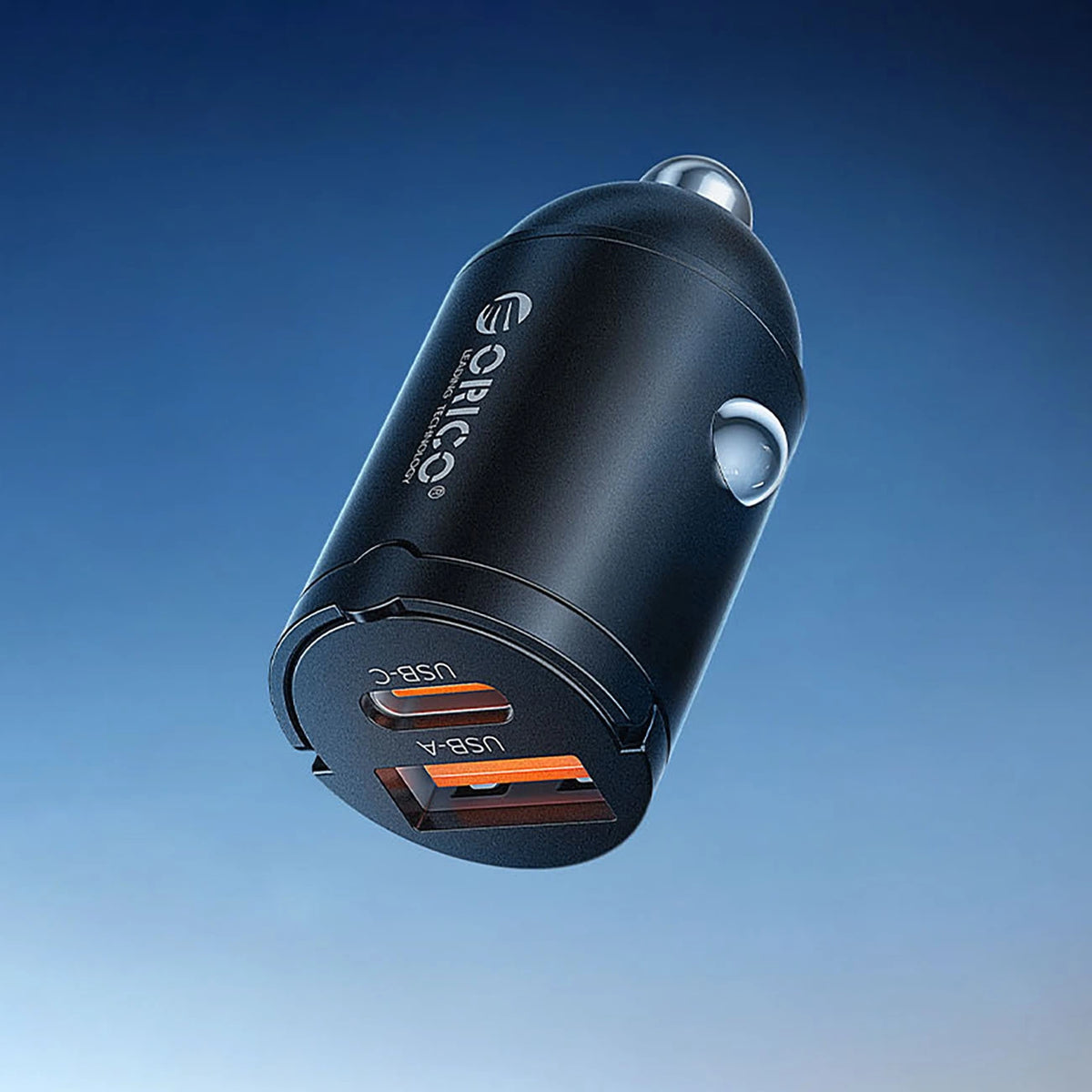 Ładowarka samochodowa Orico MiniRing 30W USB-A + USB-C - czarna – zdjęcie 3