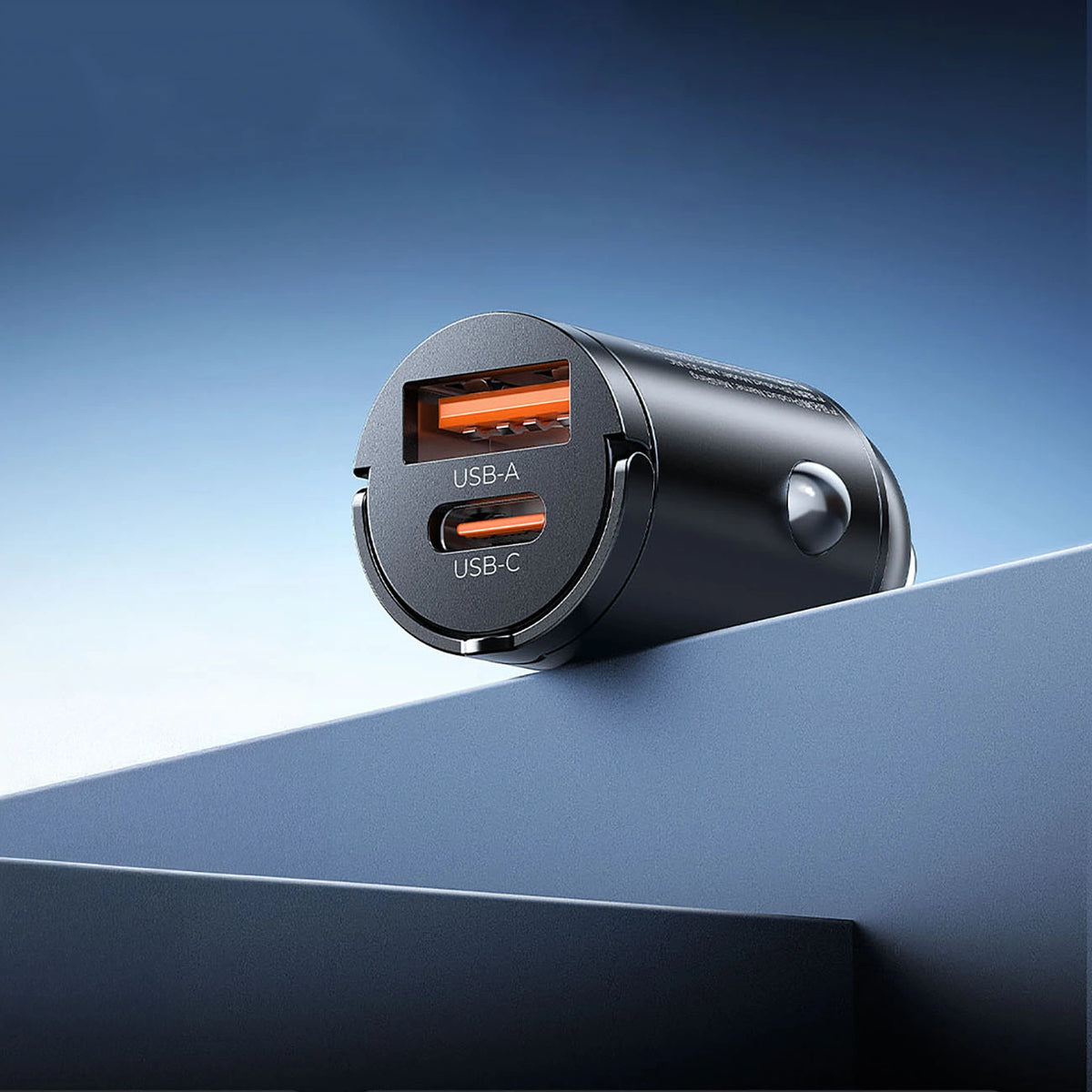 Ładowarka samochodowa Orico MiniRing 30W USB-A + USB-C - czarna – zdjęcie 4