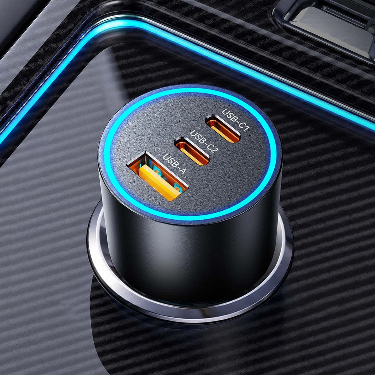 Ładowarka samochodowa Orico HyperDrive 165W USB-A + 2x USB-C - czarna – zdjęcie 8