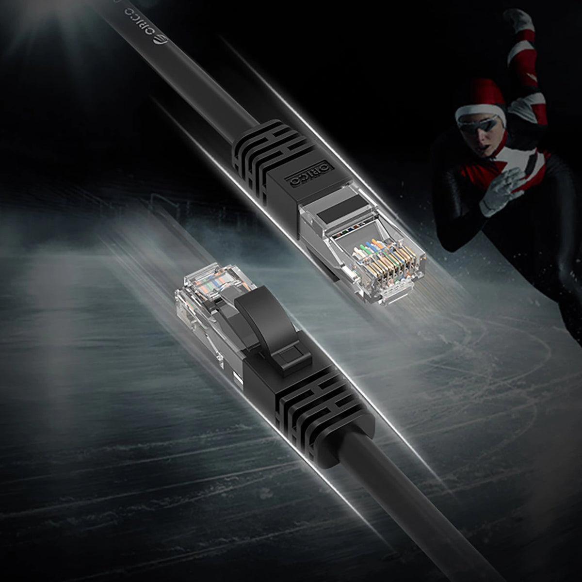 Kabel sieciowy Ethernet Orico PUG-C6 CAT6 1000Mbps RJ45 - czarny – zdjęcie 5