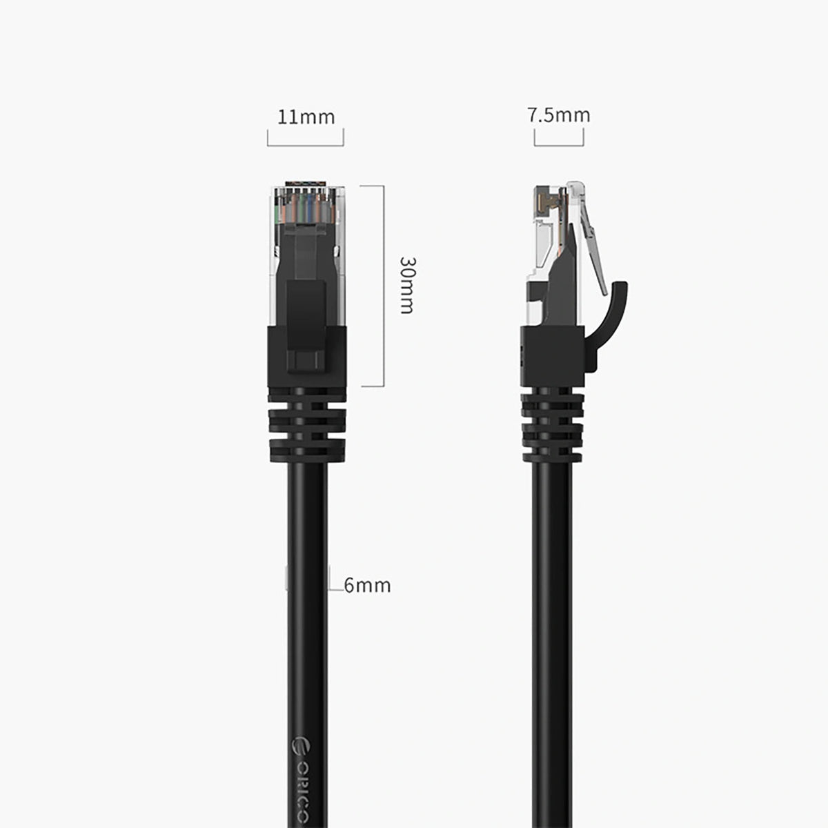 Kabel sieciowy Ethernet Orico PUG-C6 CAT6 1000Mbps RJ45 - czarny – zdjęcie 3