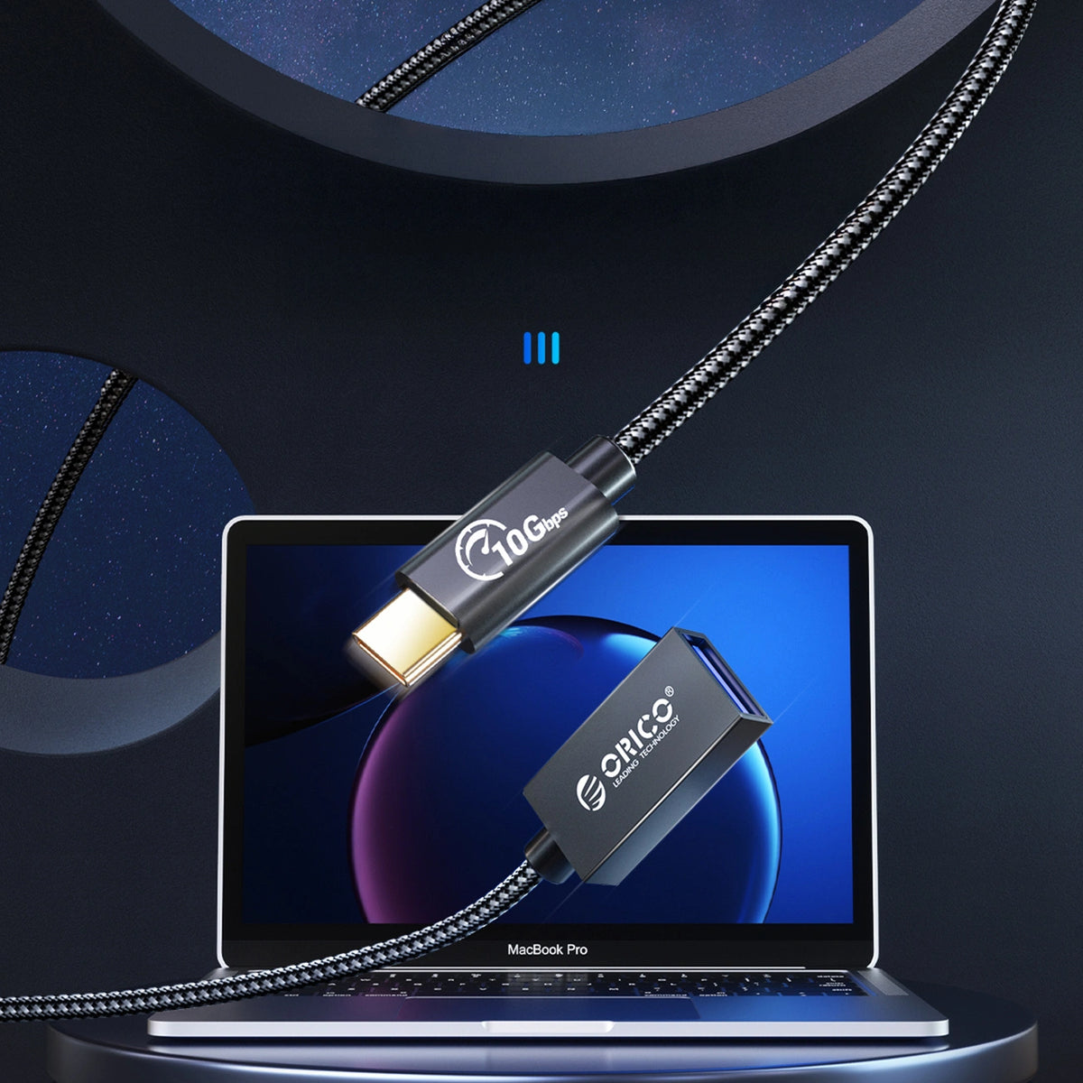Adapter Orico CAF31 USB-C - USB-A 3.1 Gen 2 10Gbps 1m OTG - czarny – zdjęcie 6