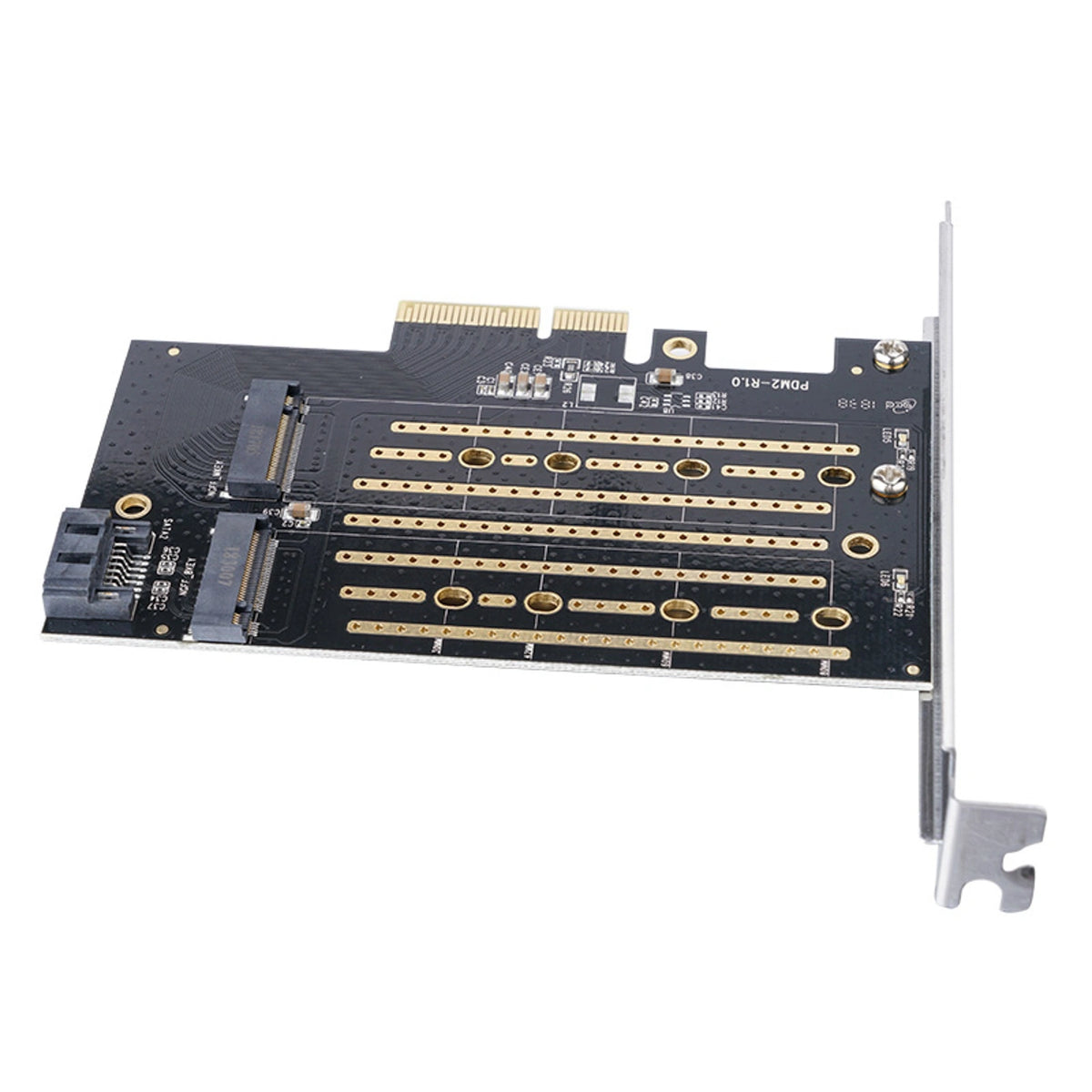 Karta rozszerzeń Orico PDM2 PCI-E 3.0 x4 do dysków M.2 NVMe i SATA - czarna – zdjęcie 3