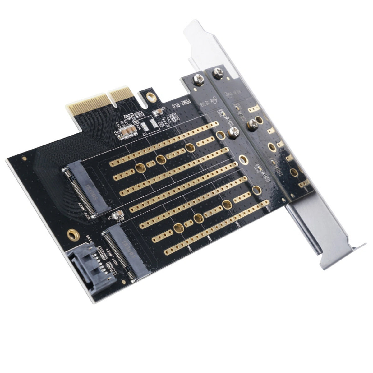 Karta rozszerzeń Orico PDM2 PCI-E 3.0 x4 do dysków M.2 NVMe i SATA - czarna – zdjęcie 4
