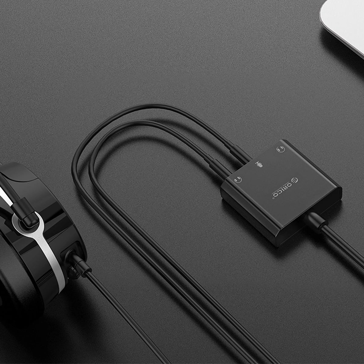 Zewnętrzna karta dźwiękowa Orico SKT3 USB-A - czarna – zdjęcie 5